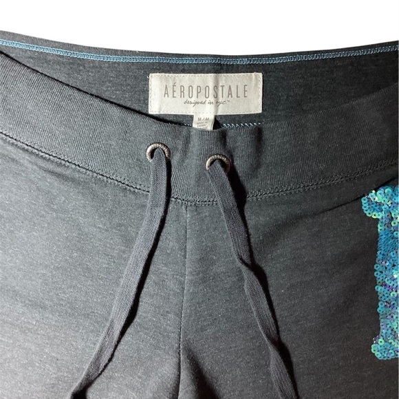 Drawstring Pants with Blue Sequin Detail - Picture 2 of 5